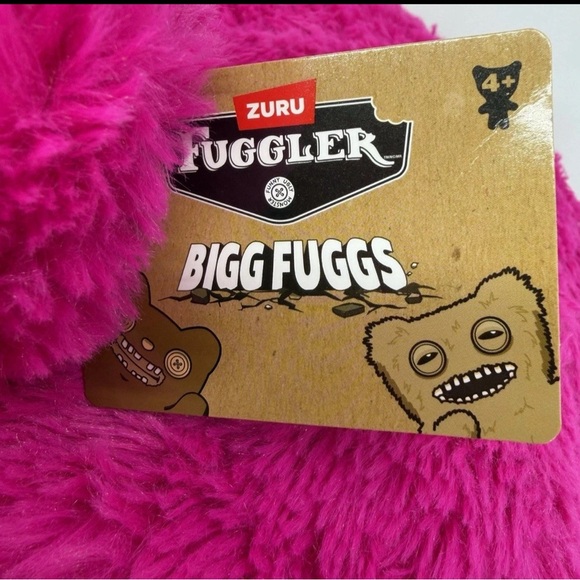 Mr. Buttons FUGGLER BIGG FUGG Plush XL 18” Pink Monster Teeth Jumbo Limited Ed.. - Picture 4 of 5
